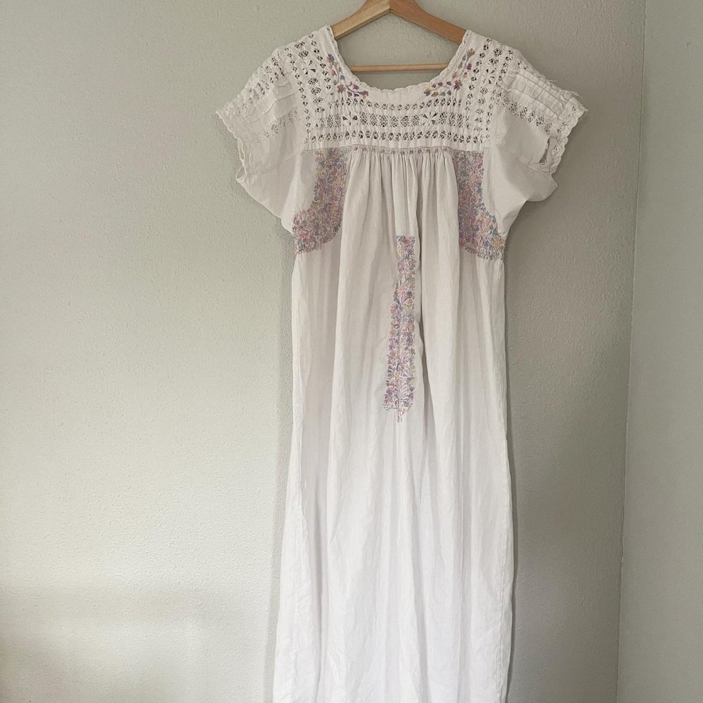 White Embroidered Dress